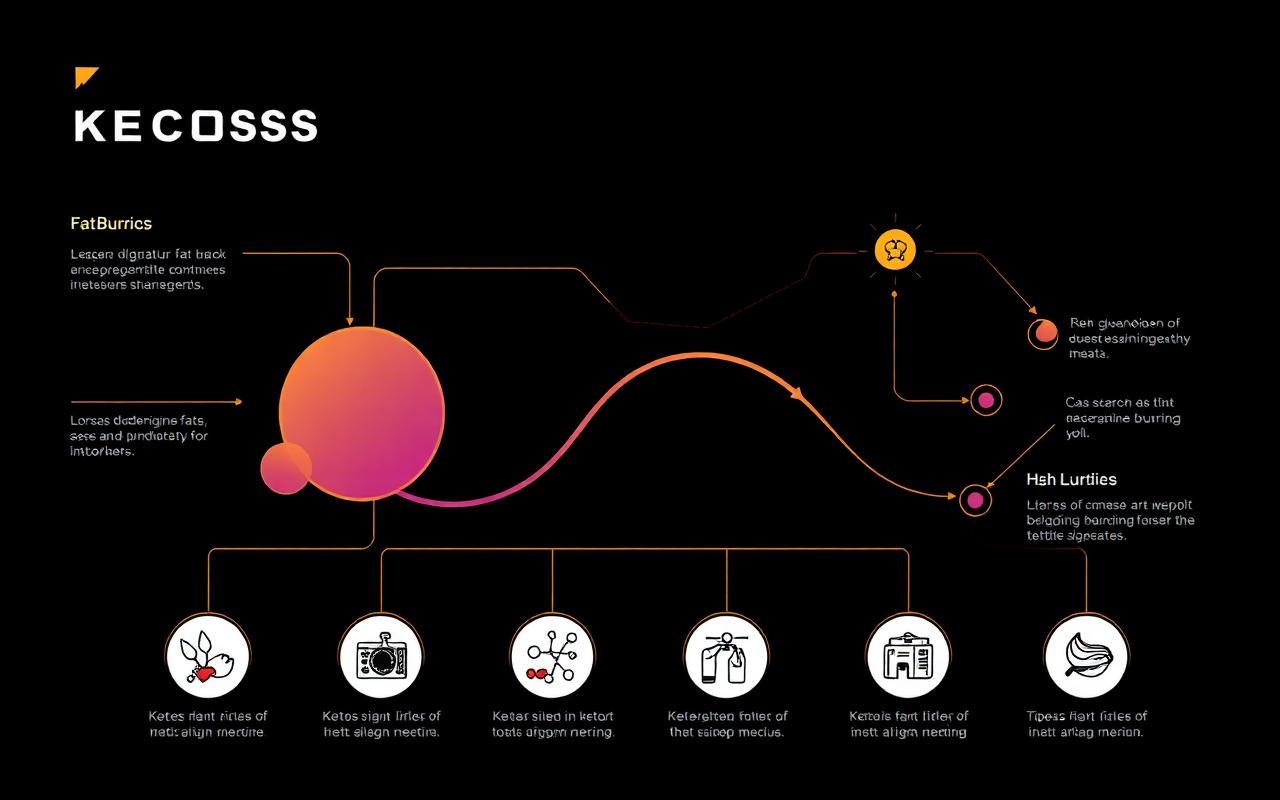 Visual diagram of how ketosis burns fat for energy